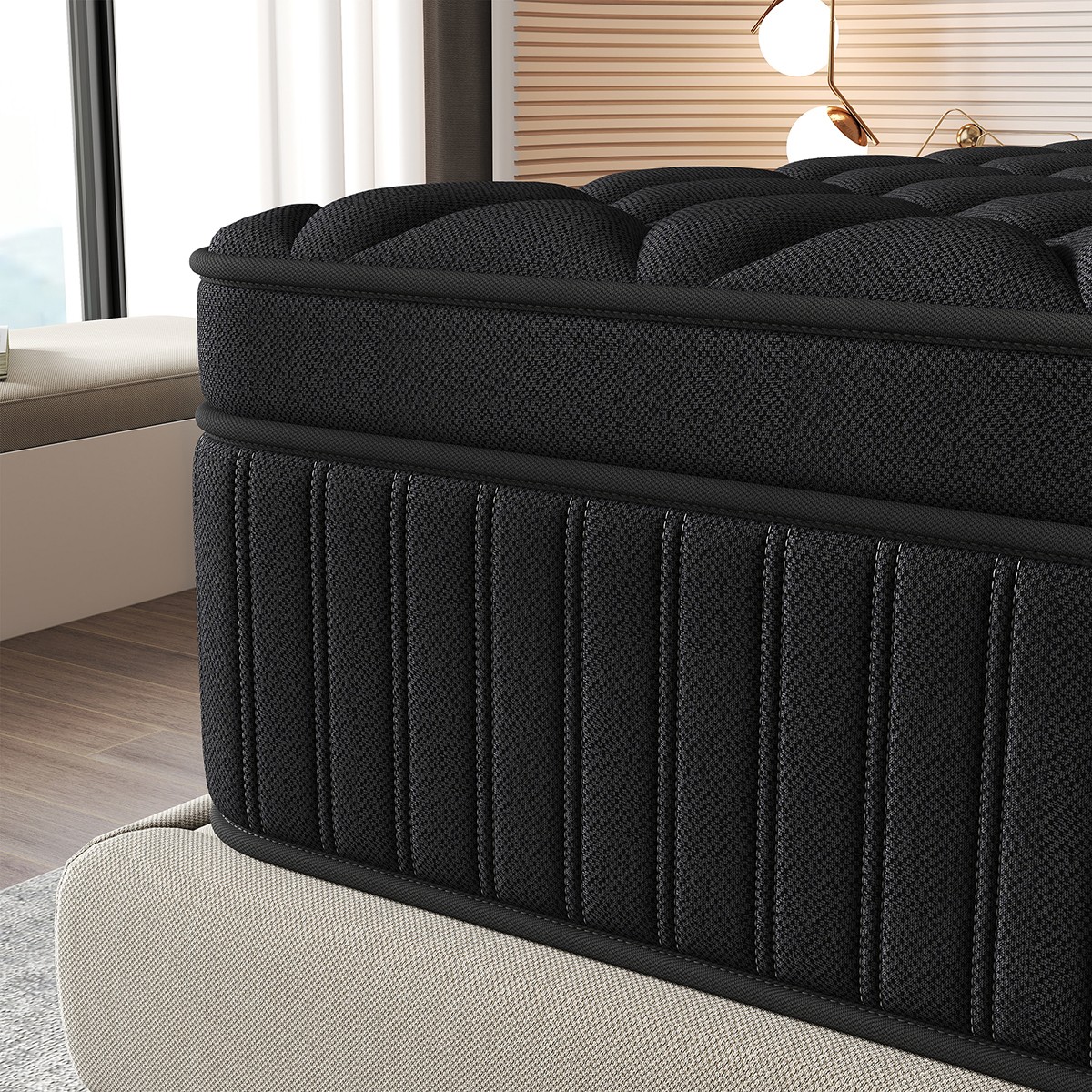 12/14 Inch Queen Size Mattress in a Box Gel Memory Foam Hybrid Pocket Spring Bed