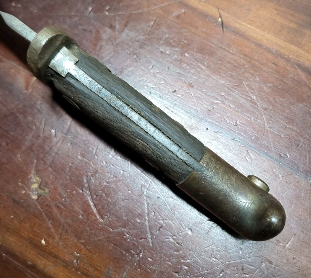 PRE WWI US M1892 KRAG / JORGENSEN BAYONET - DATED 1897 Made Into Trench Knife