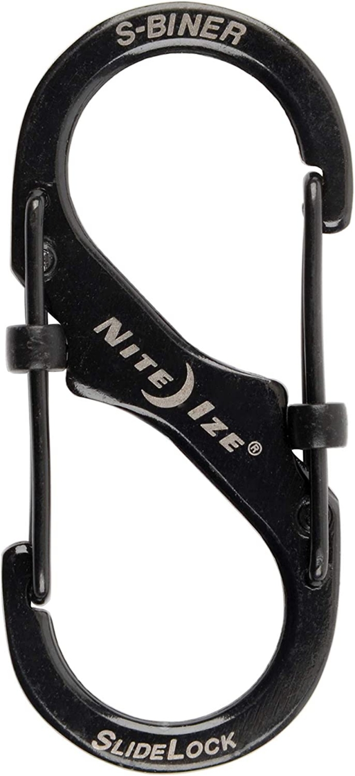 Nite Ize S-Biner SlideLock Stainless Steel Carabiner #2 - Black (2-Pack)