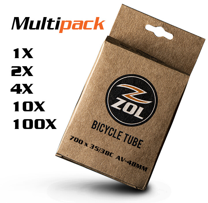 Zol Bicycle Bike Inner Tube 700x35c Schrader Valve 48mm