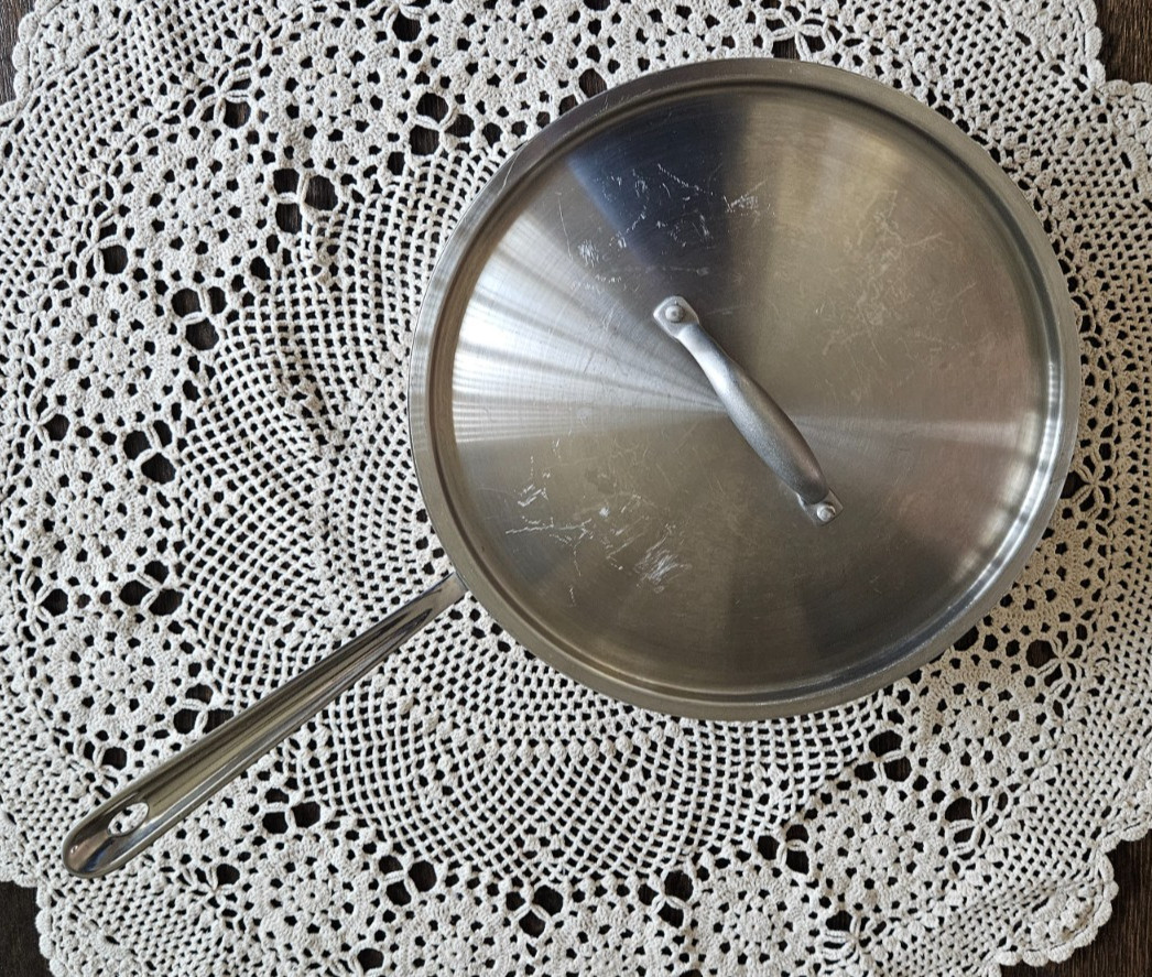 All-Clad D3 12" Stainless Steel Skillet with Lid