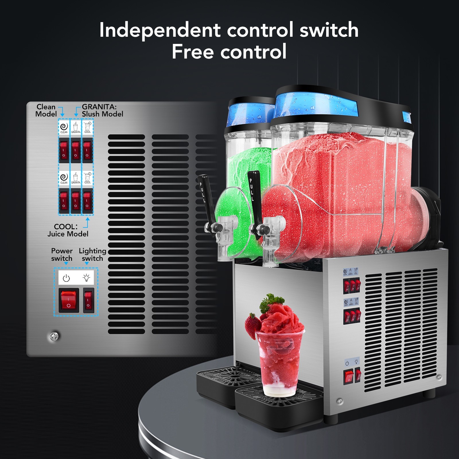 30L Commercial Slushie Machine, Frozen Drink Margarita Machine for Bar Home Part