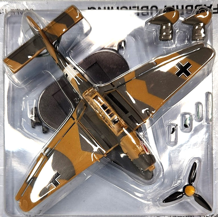 FABBRI PUBLISHING 1:100 JU87B-2 STUKA WW2 DIECAST AIRCRAFT PLANE W/STAND Z4