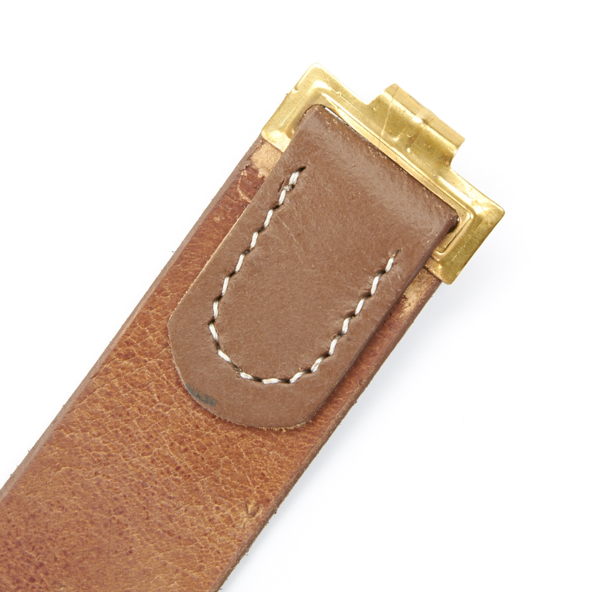 German WWI Brown Leather Equipment Belt- Size 40-44 (101-112cm)