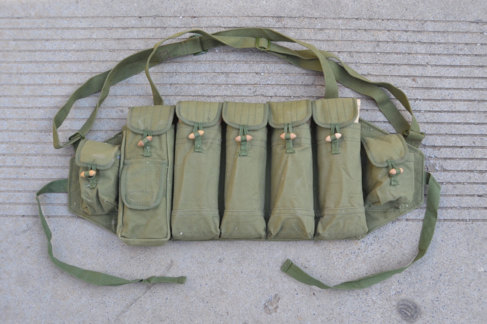 5-mag-pocket Chinese T56 7.62 "五六式" Chest Rig Ammo Pouch Bandolier