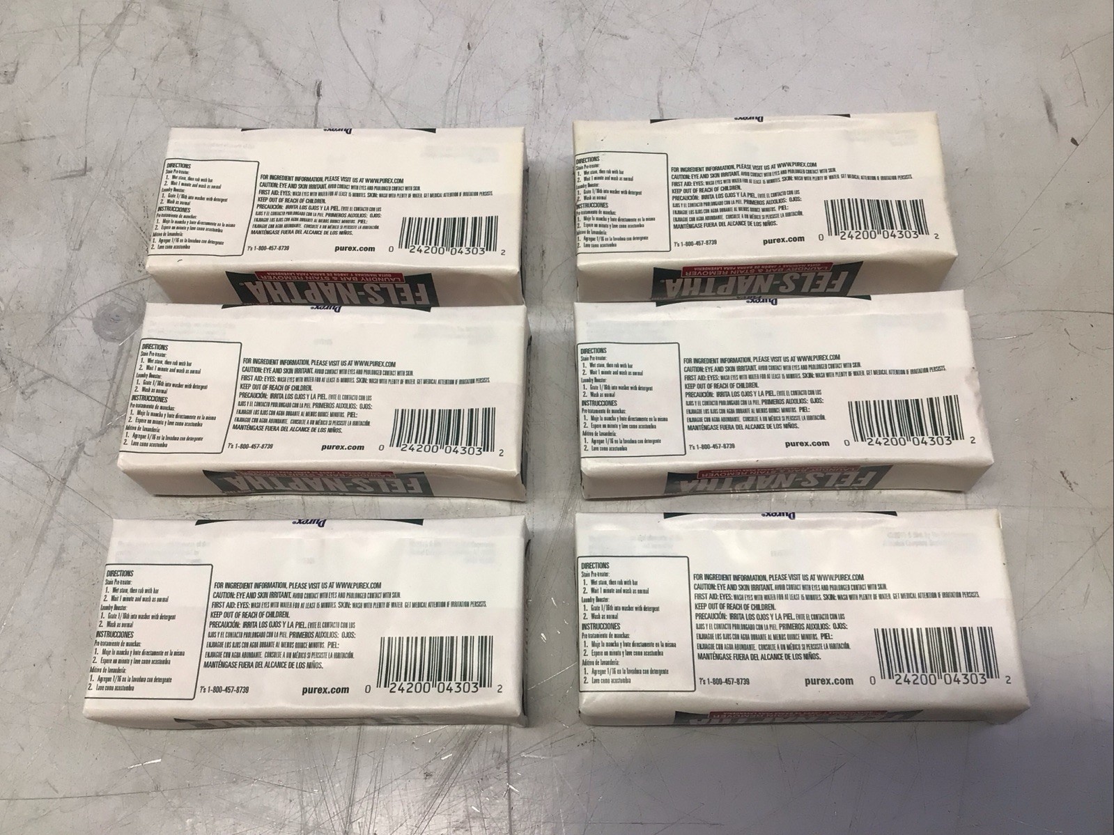 Fels-Naptha Laundry Bar Stain Remover 5 Oz Pack of 6 NO ZOUT