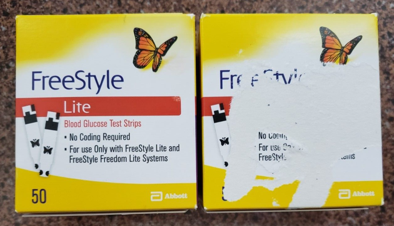 100 Test Strips Free Style Lite