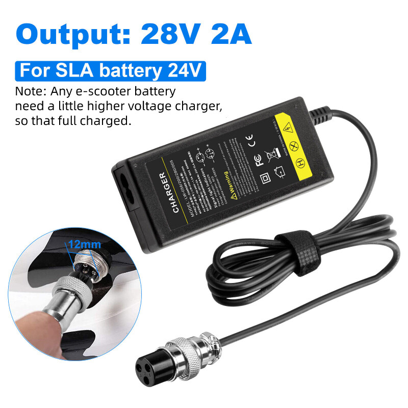 Battery Charger For Razor Scooter Dirt Bike E100 E200 E300 E125 E150 E175 E500