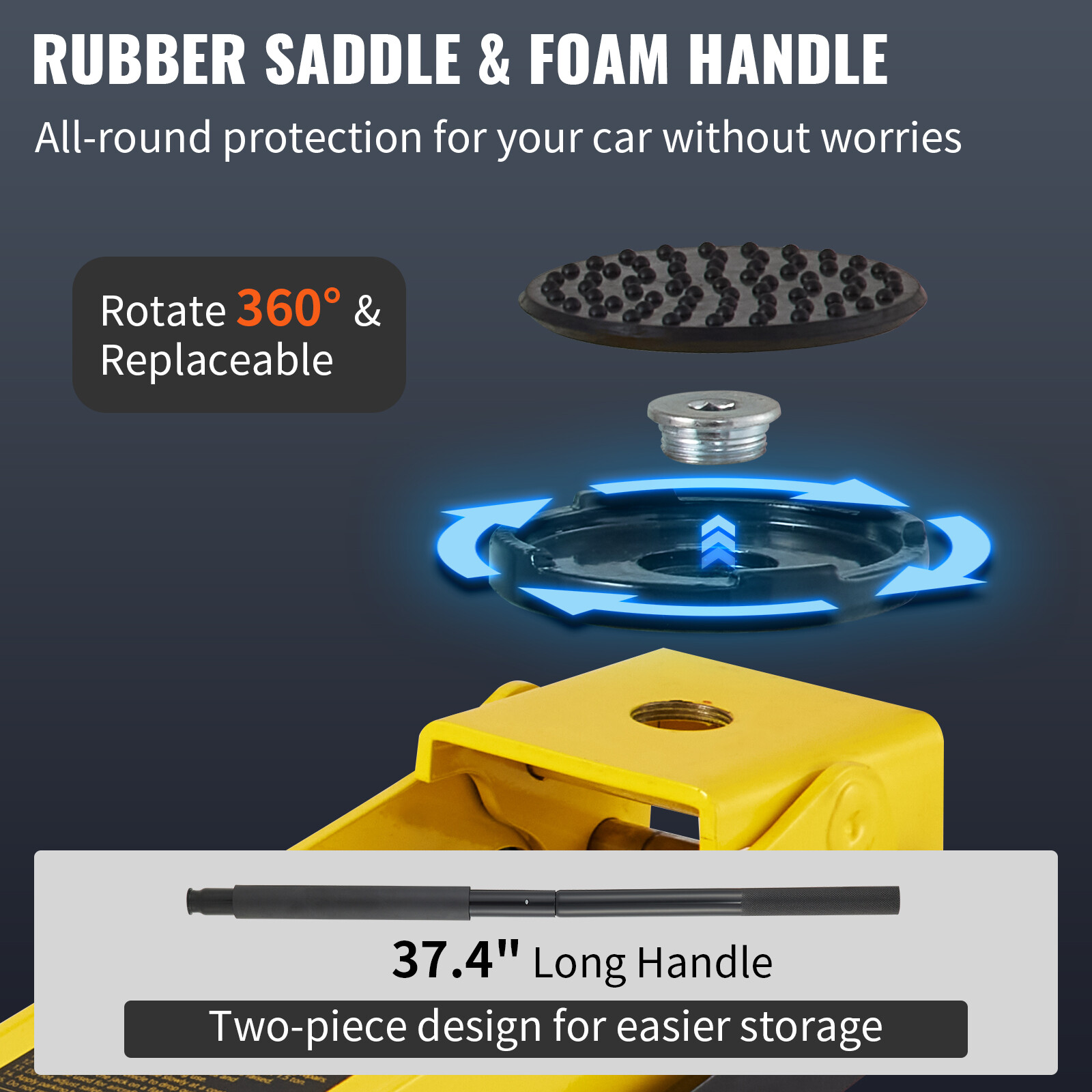 VEVOR 1.5 Ton Low Profile Floor Jack Aluminum Steel Racing Dual Pump Car Jack