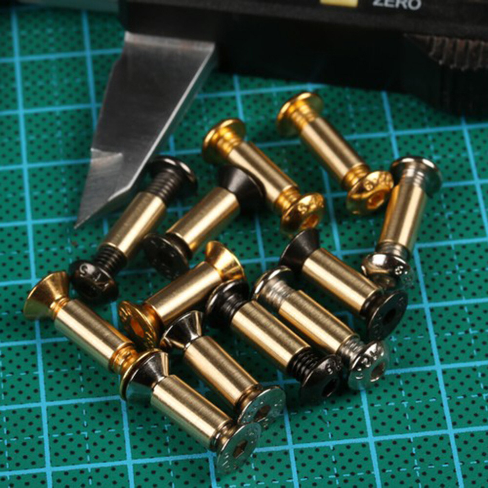 10pcs Stainless Steel Brass Knife Handle Pins Fasteners Rivets Screw Bolts DIY
