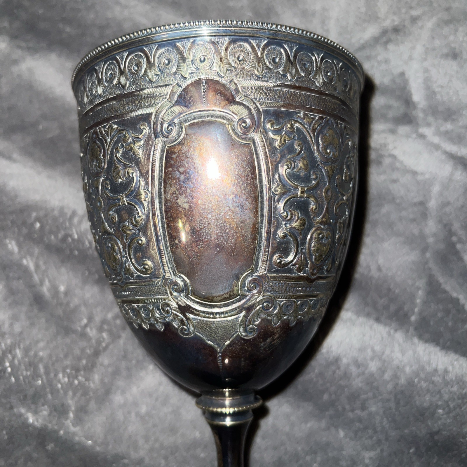 Antique Silver Plated(?) Church Goblet/Chalice Engraved xxster & Son 2693