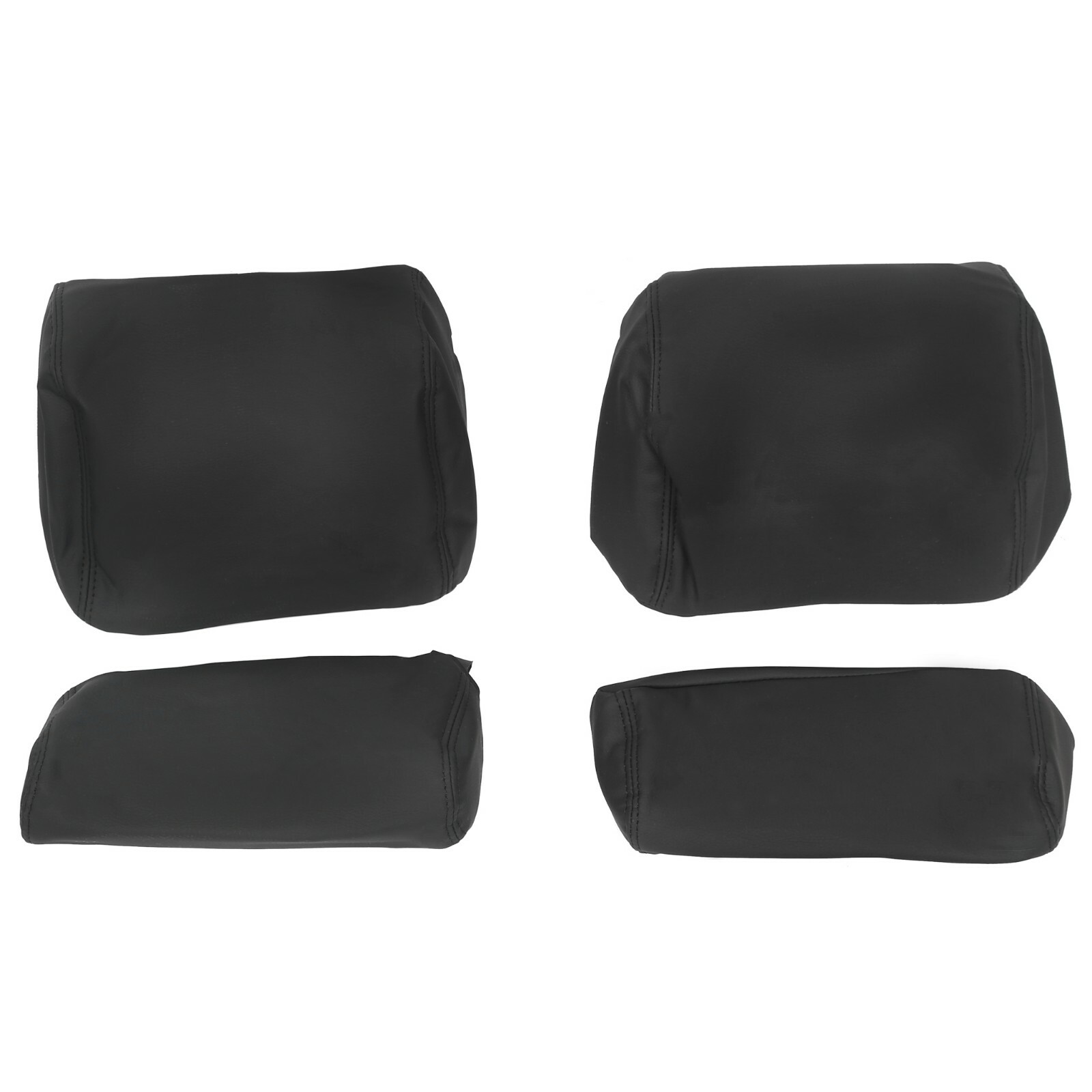Black Seat Covers Set For 2014-2018 Chevy Silverado Crew Cab LT 15 16 17