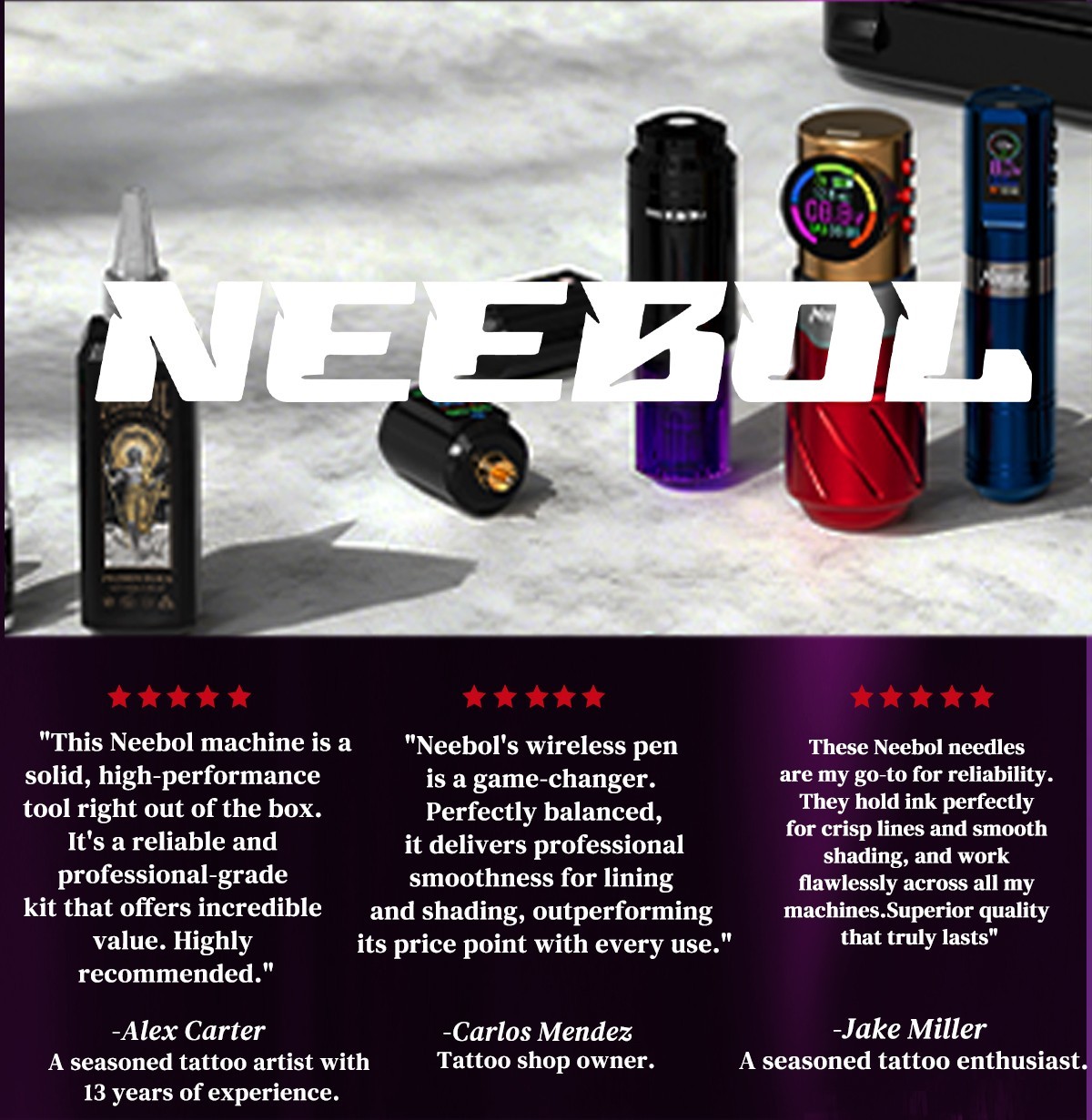 Wireless Tattoo Kit Complete for Beginners Pen Machine with Power Supply Needles