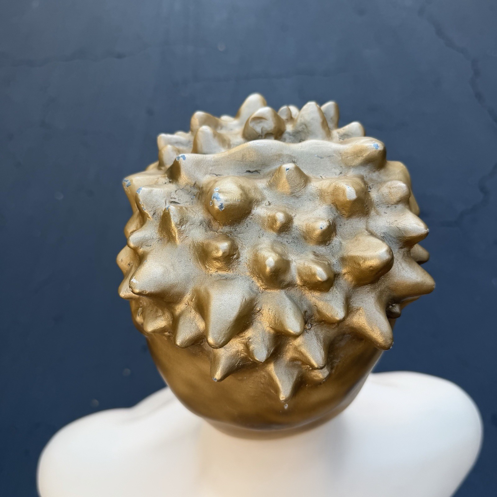 Lady Lulu Vintage Mannequin Torso Head Male Man Muscle Goatee Gold Spike Hair