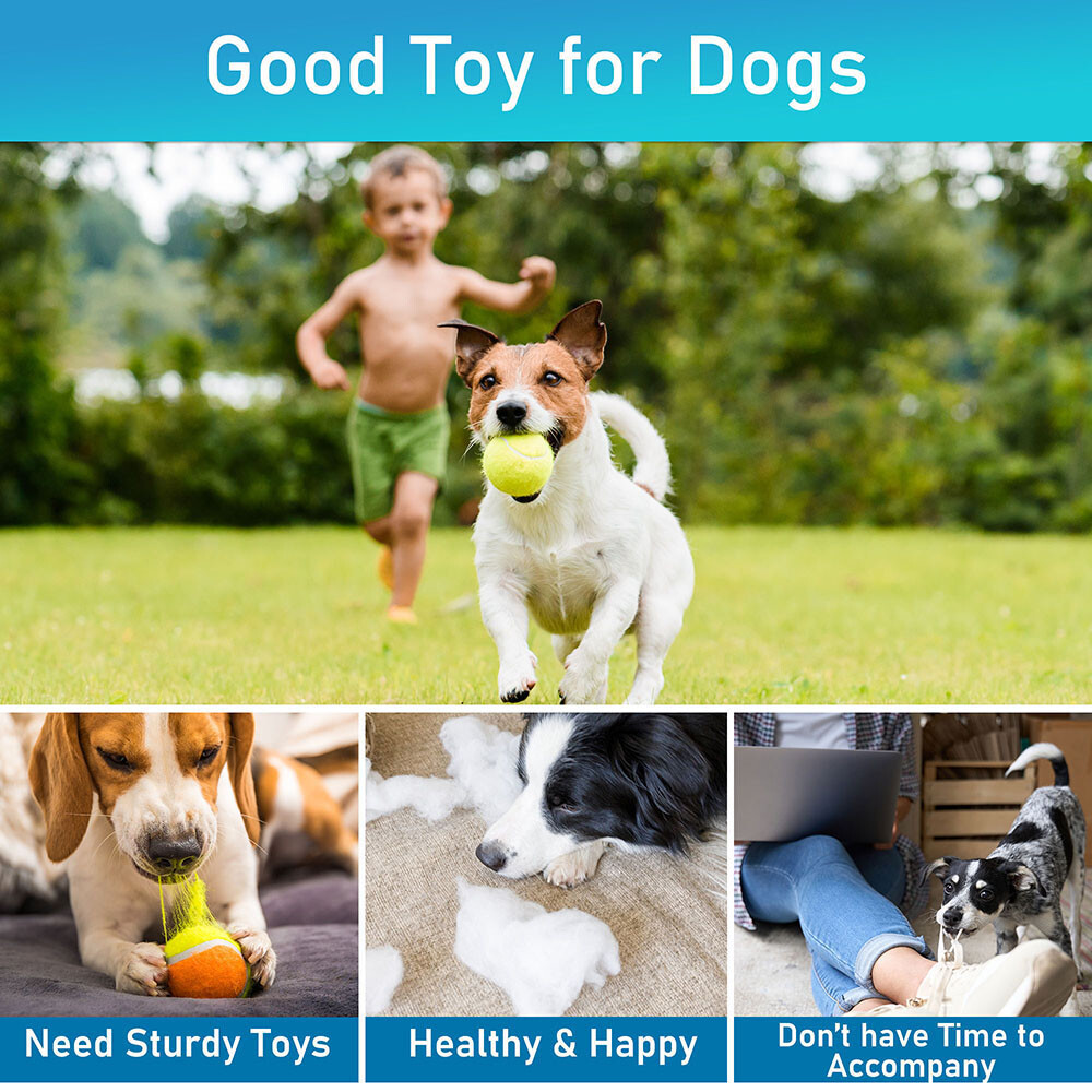 New Tennis Balls for Dogs 2.5” Squeaky Dog Toy Interactive Pet Fetch Ball