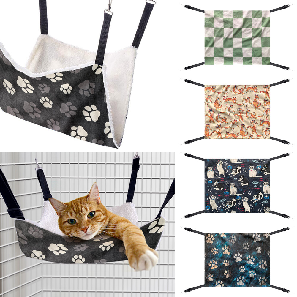 Reversible Cat Hanging Hammock Pet Cage Hanging Bed for Cats Puppy Dogs Rabbits