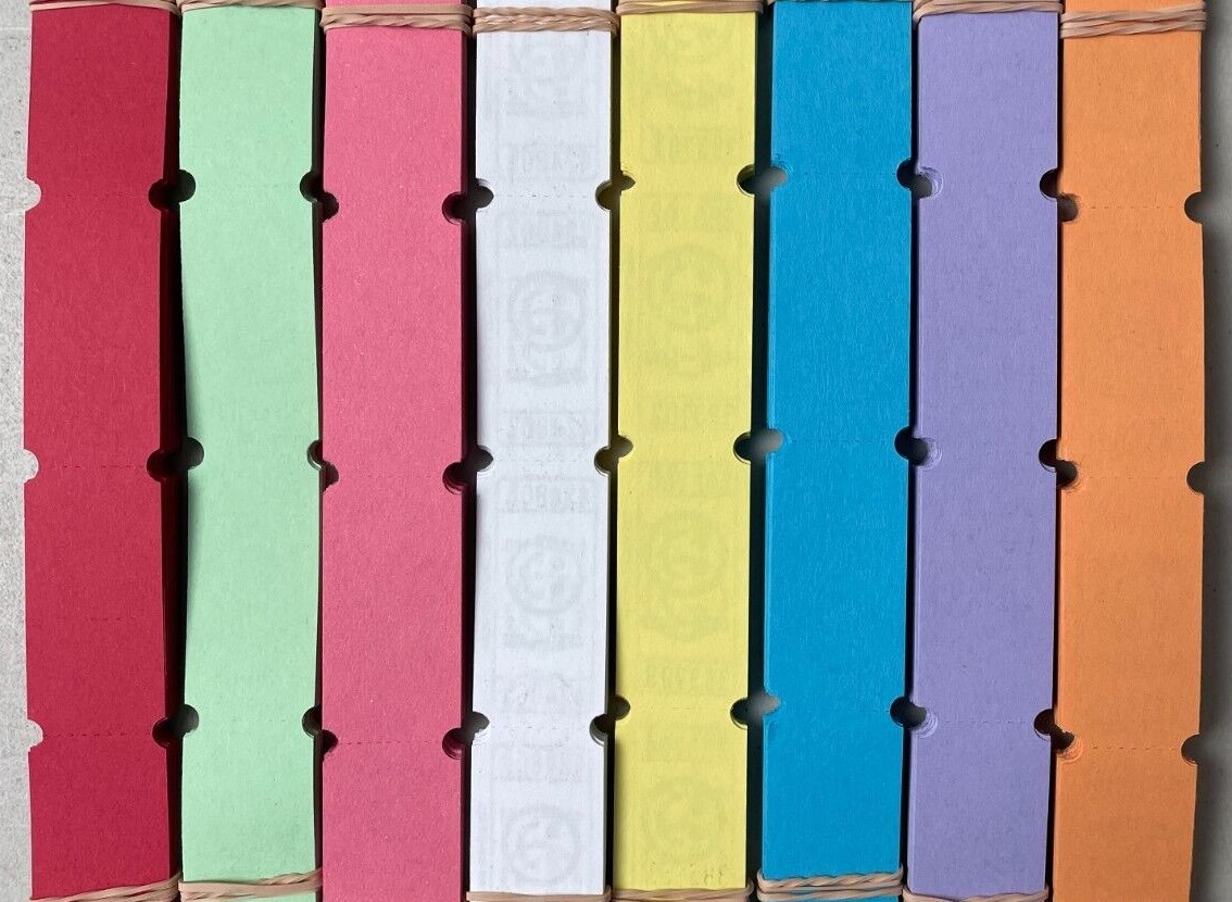 4 Rolls of 2000 Ea Beer Tickets Single Stub Carnival Festival Raffle 8000 Total