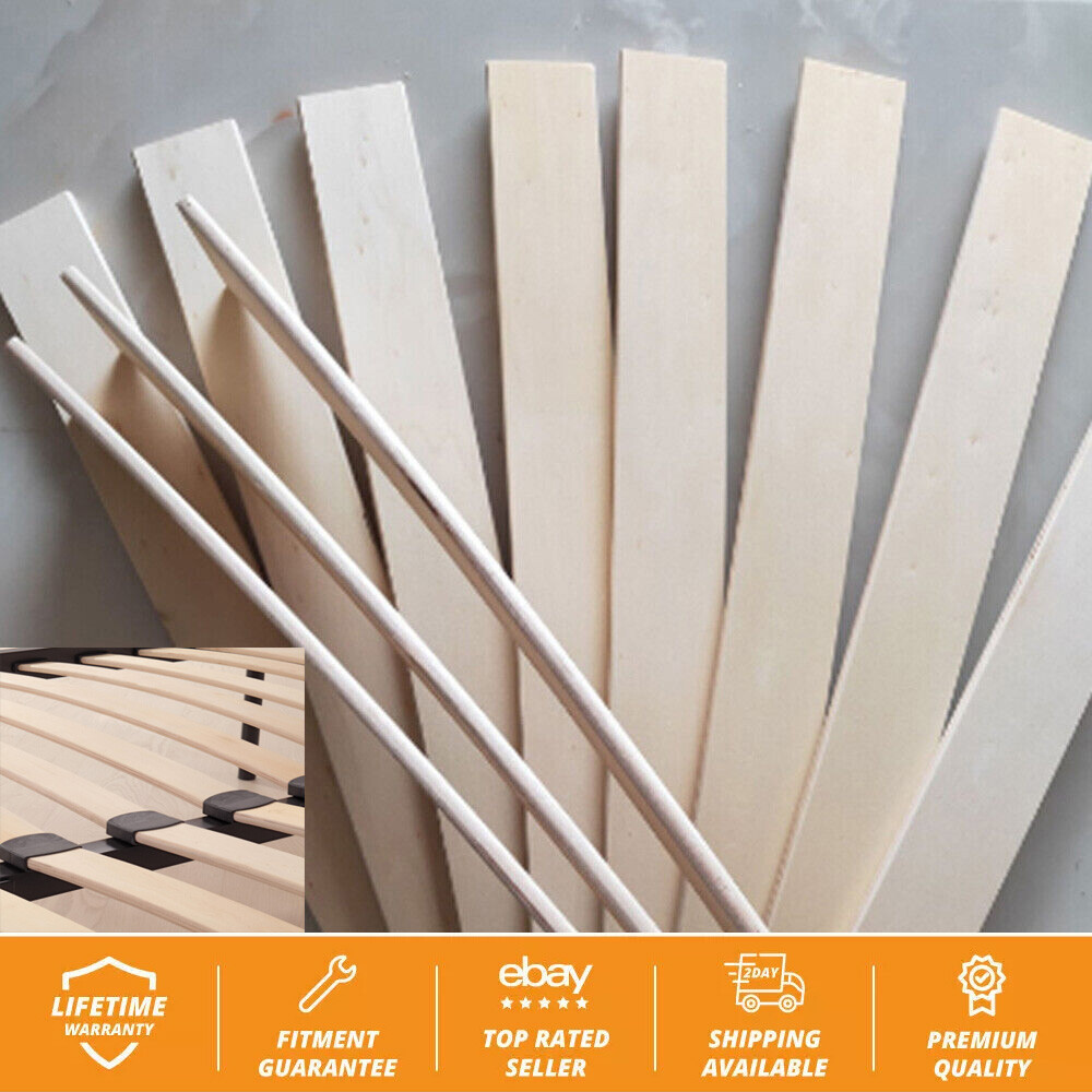 10pcs Wooden Strip Bed Slats 53MM Width Replacement Bed Slats Slightly Curved