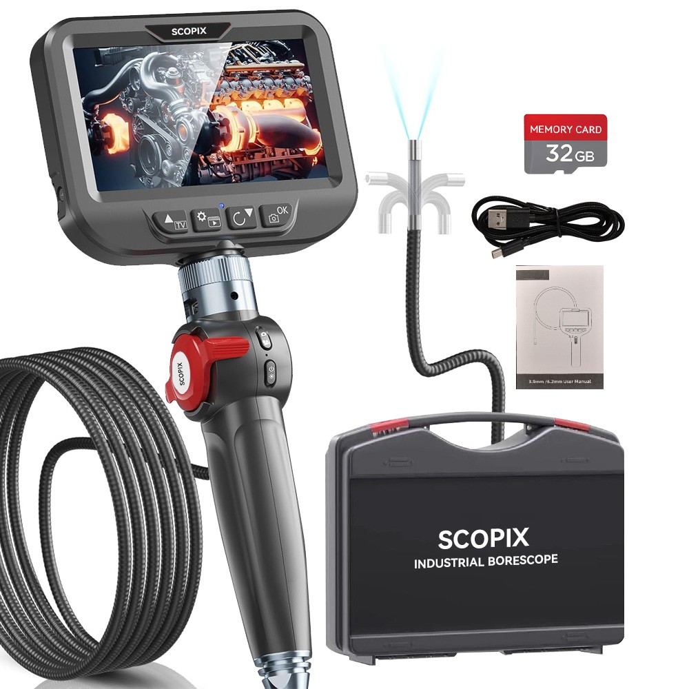 SALE! Ralcam Two-Way 210° Inspection Borescope Endoscope Camera 3.3ft Semi Rigid