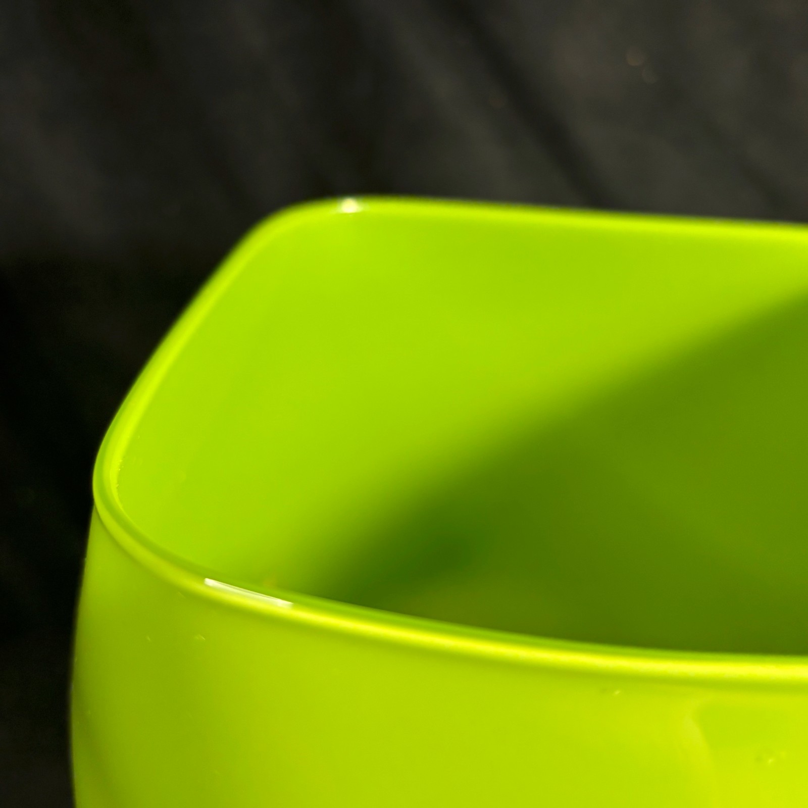 LGE Royal Copenhagen "Quadro" Crystal Bowl - Peter Svarre - Citrus Green