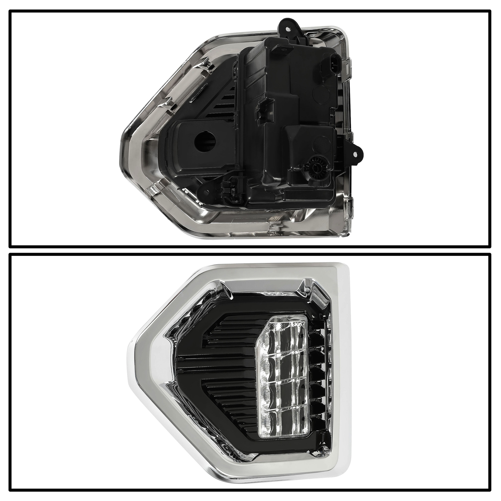 Fog Lights Lamp LED W/Chrome Bezels For GMC Sierra 1500 Denali 2019-2022