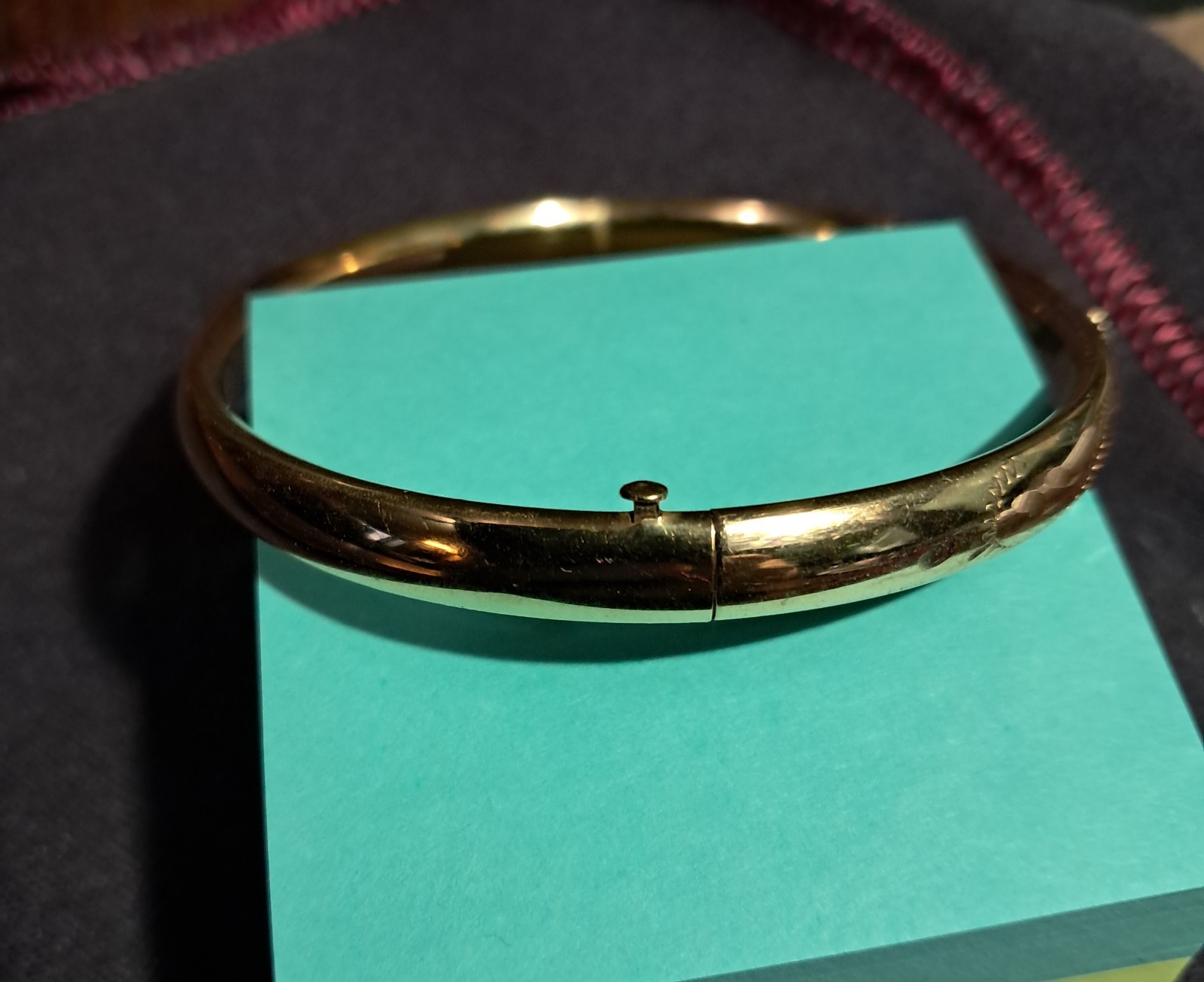 Vintage 14K GF Gold Leaf/Filled Black Hills Gold Adjustable Bracelet Bangle