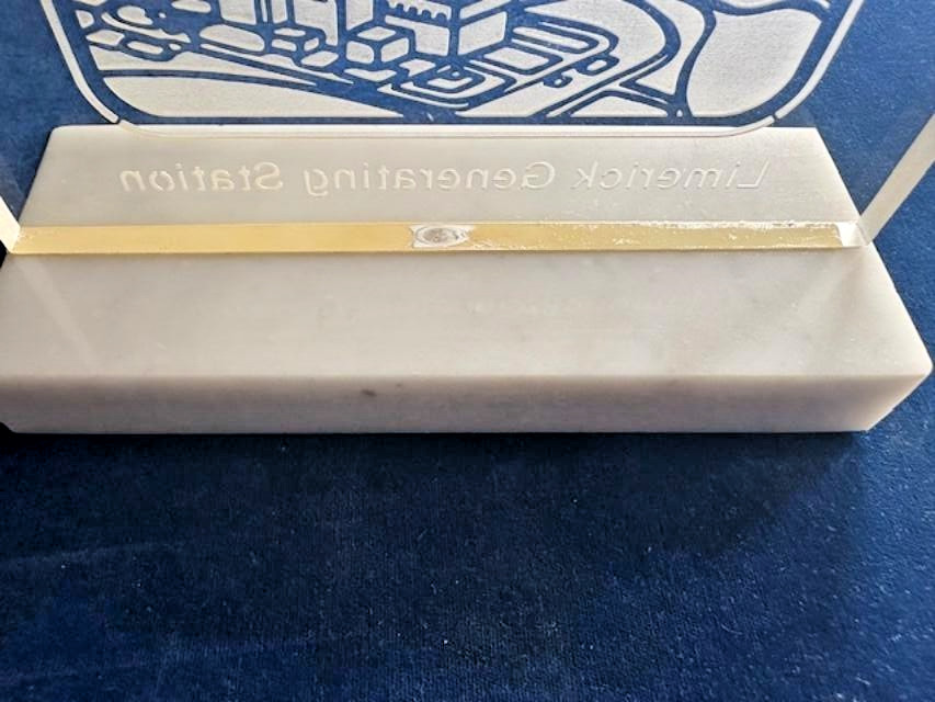 VTG 1980's LIMERICK NUCLEAR GENERATING STATION (Pa.) - Glass/Marble Display