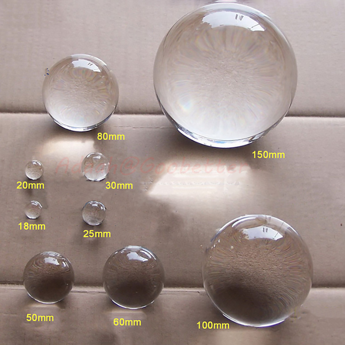 Clear Crystal Ball Glass Lens Sphere 18mm-120mm Healing Sphere Photography Decor