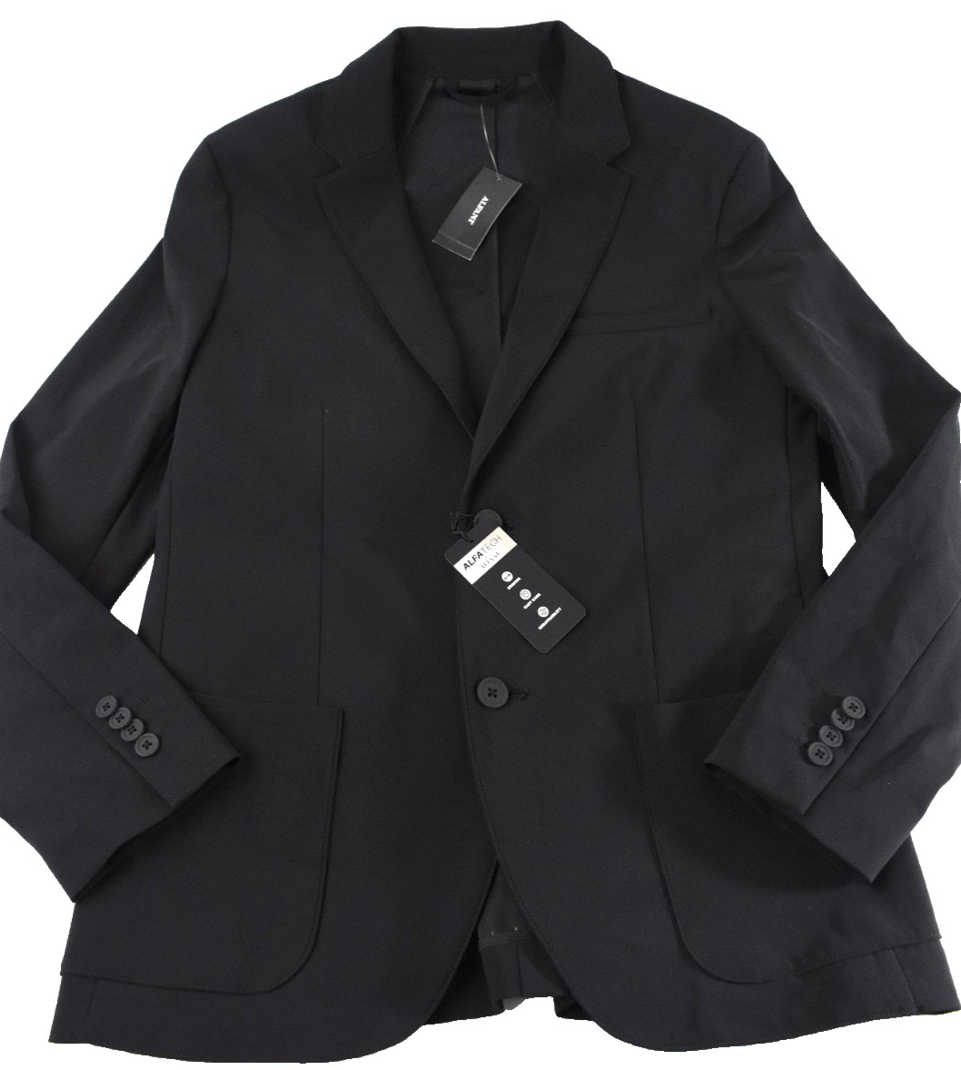 Alfani Men's Sports Coat Jacket Blazer New S M L XL XXL Black 2 Button Stretch