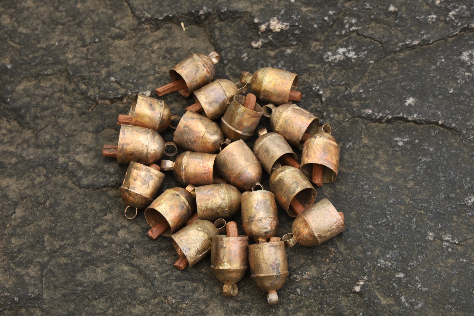 Vintage Indian Tin Bells Rustic Chime Jingle Bell Cow Bells For Decor christmas