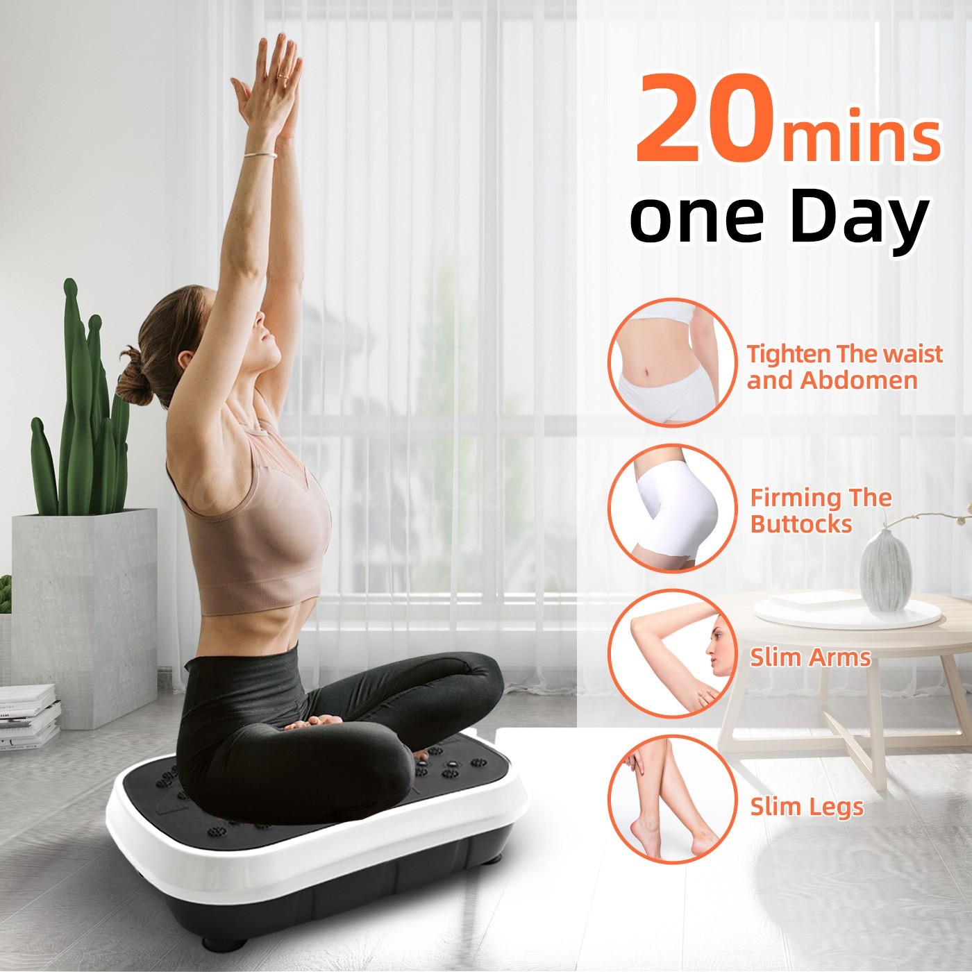 NEW Vibration Plate Exercise Machine Vibrate Platform Whole Body Workout Fitness