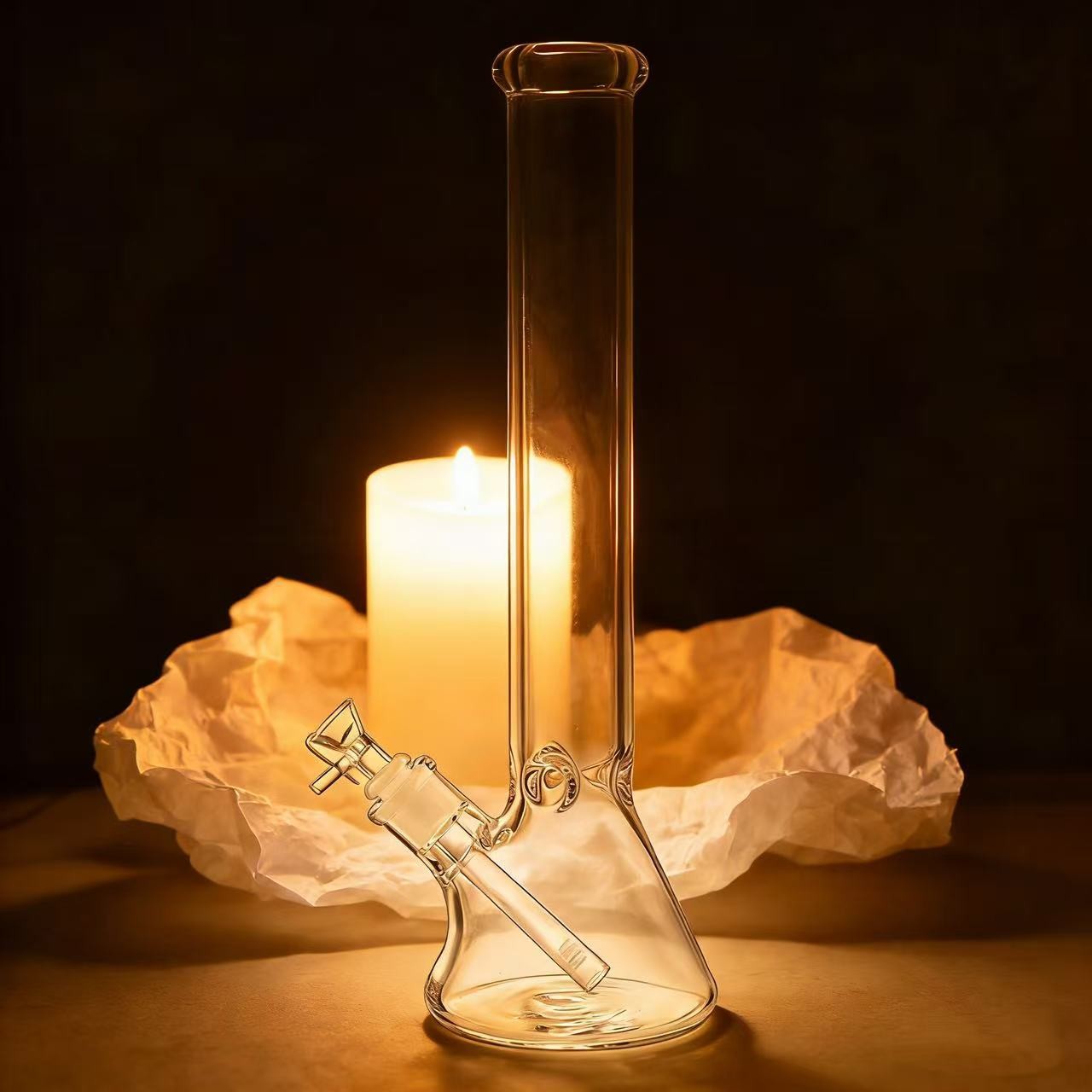 16inch Glass Bong 9mm Thick Heavy Bong Water Pipe 14mm Bowl Beaker & Screen