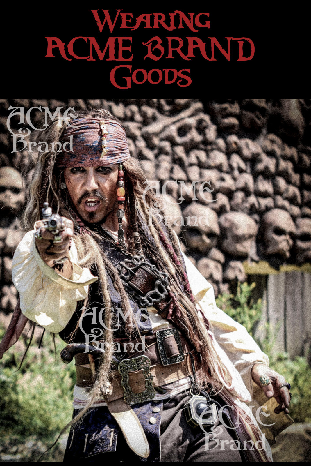 Jack Sparrow Screen Acurate Embossed ( Leather Baldric only ) Pirate Baldric