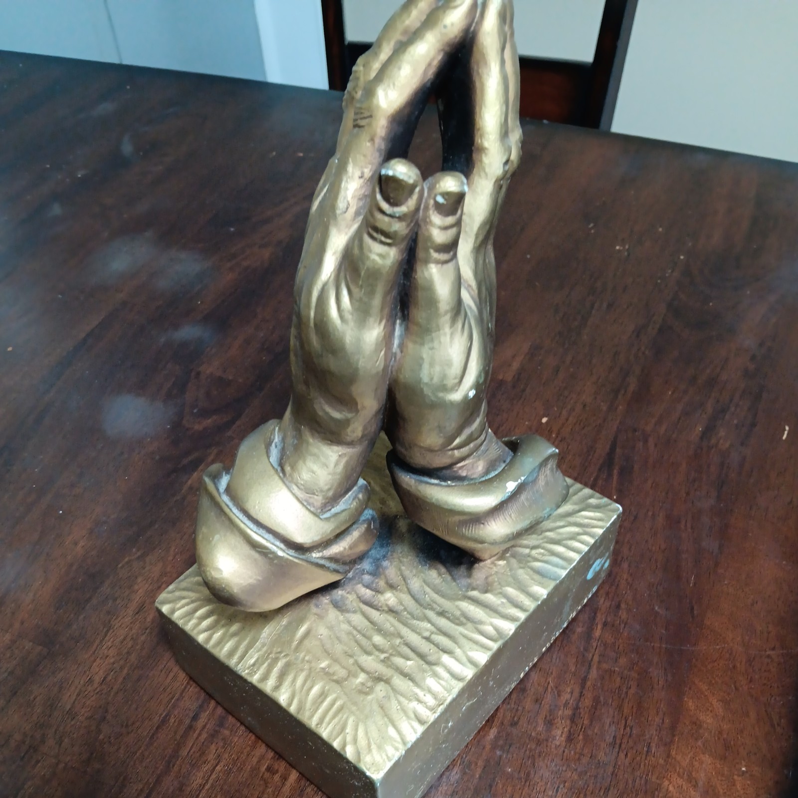10" 1960 Esco Albrecht Durer's Betende Hande By Brower Praying Hands Sculpture
