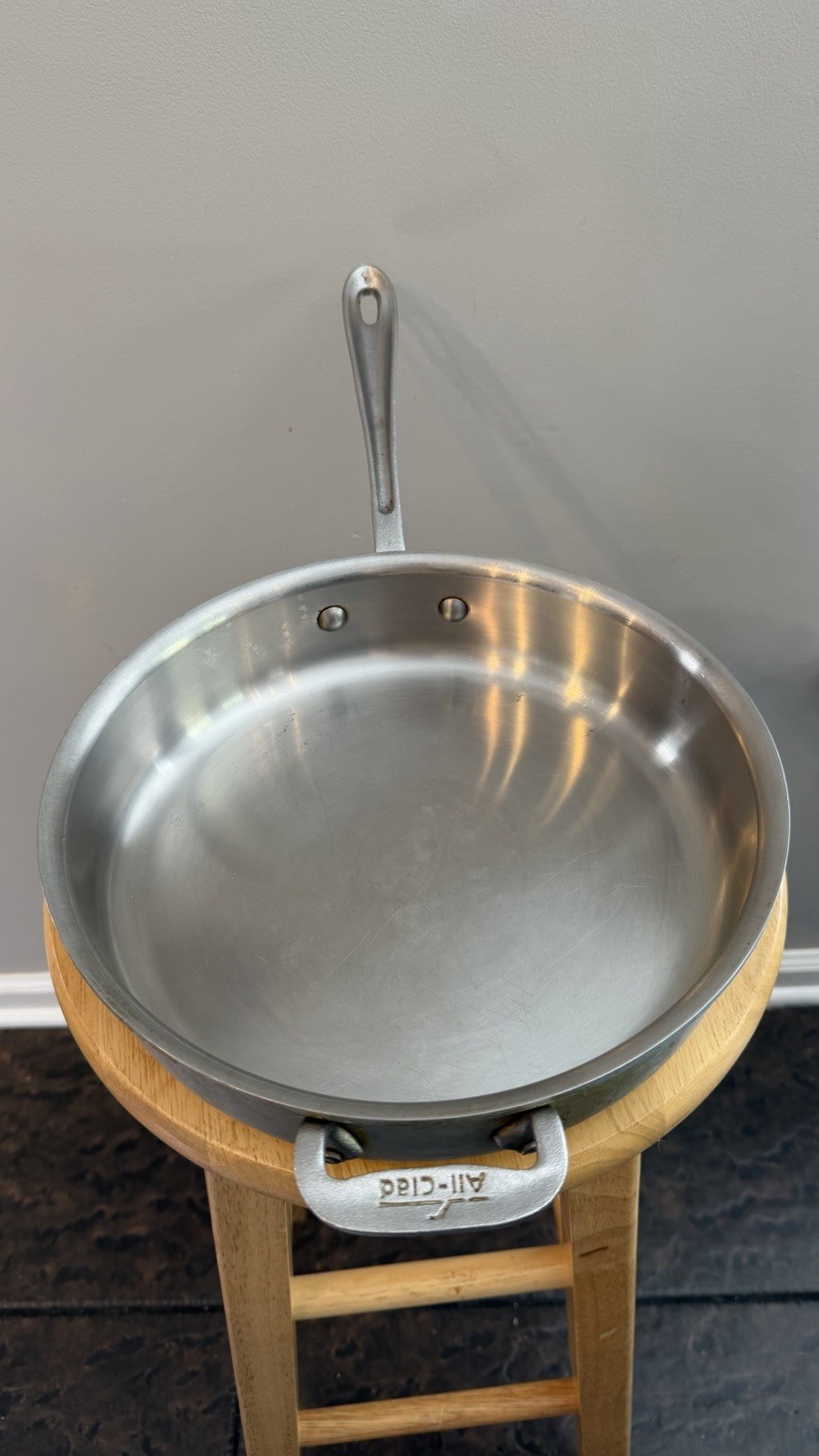 ALL-CLAD 3 Qt 11" Saute Pan Original MASTER CHEF 403 Stainless Vintage *No Lid*