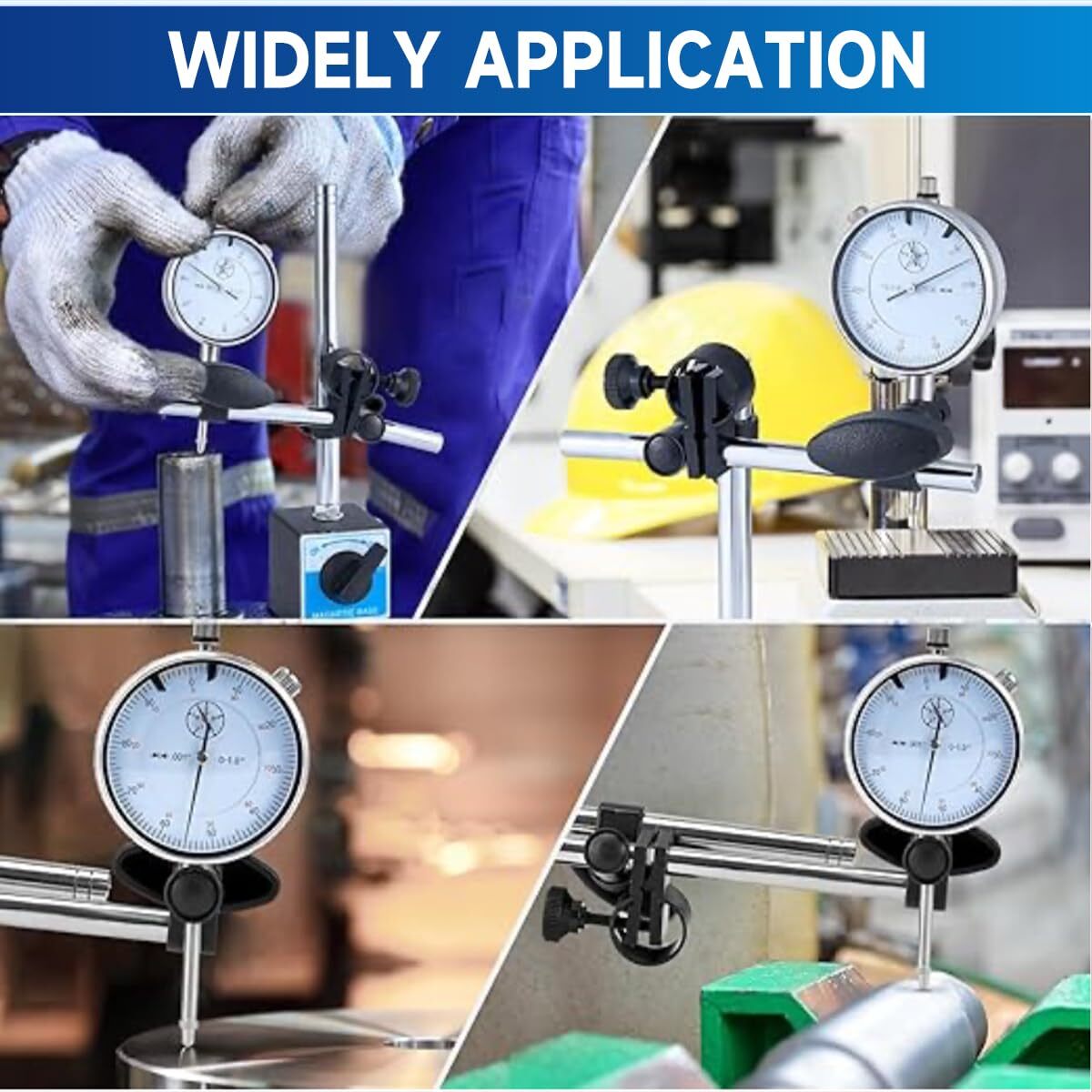 Dial Indicator with Magnetic Base 0-1.0" & Point Dial Test Indicator 0.001" Set