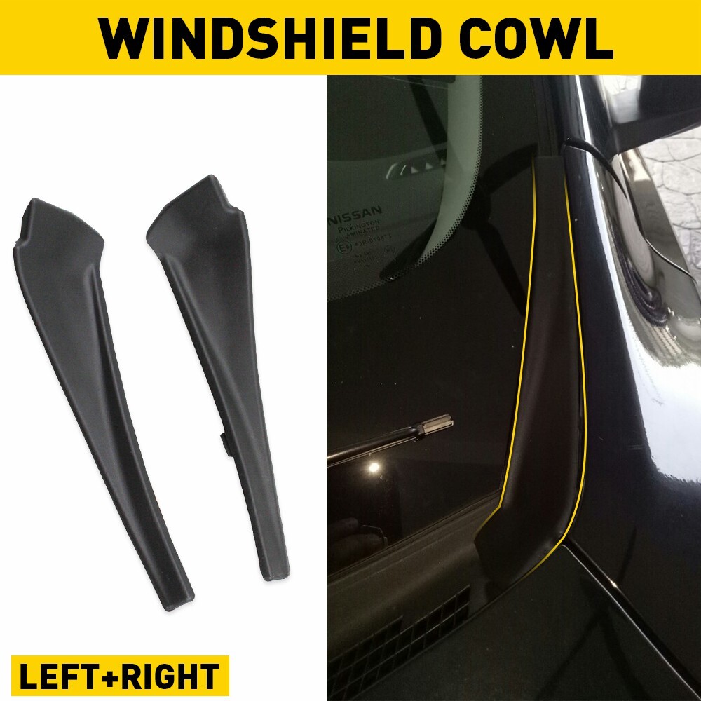 Front Windshield Wiper Side Cowl Extension Cover Trim For 2014-2020 Nissan Rogue