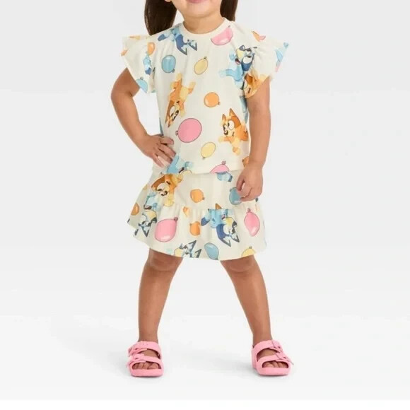 Brand New Bluey 2T 3T 4T 5T Skirt and Top Set IVORY TARGET PICK SIZE
