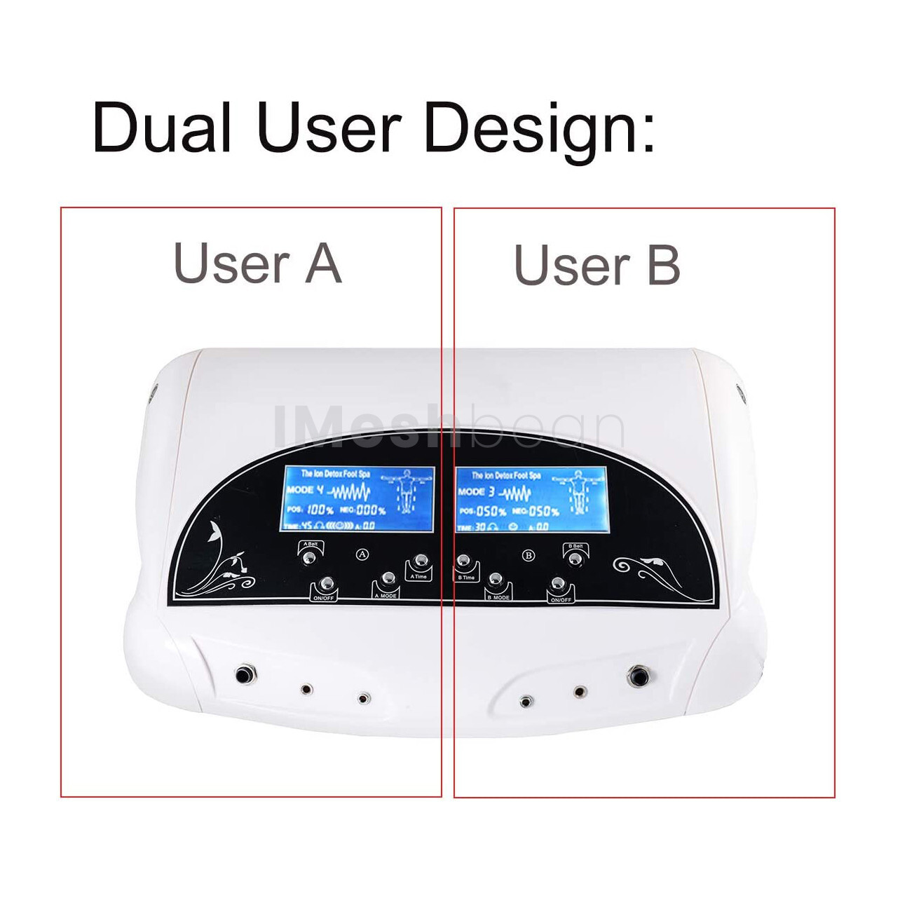 New Dual Foot Bath Spa Ion Detox Ionic Cleanse Machine Infrared Belt Large LCD