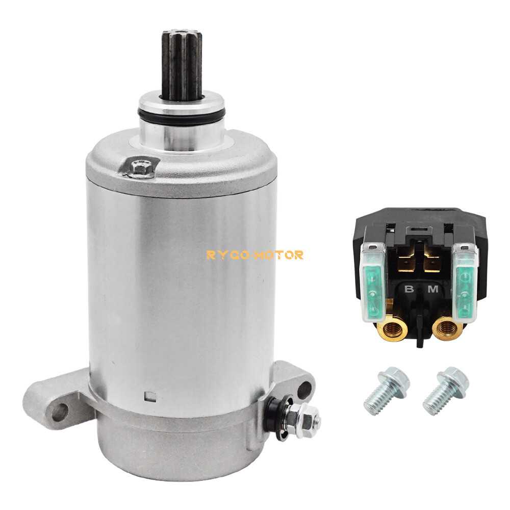 Starter Motor & Relay for Yamaha Wolverine 350 YFM350 YFM350FX 4x4 1995-2005