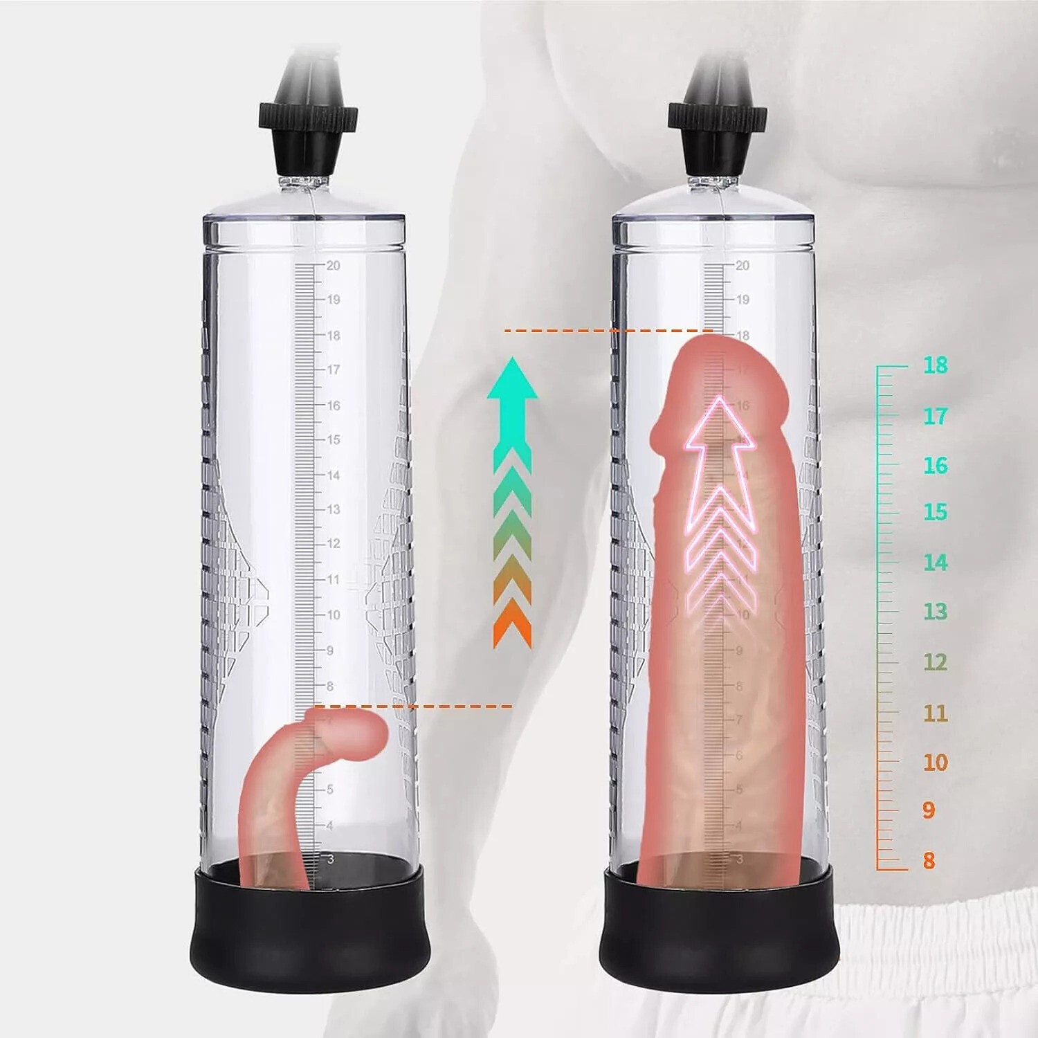 Vacuum Penis Pump for Male ED Enhancement Erectile Enlargement Penis Enlarger BG