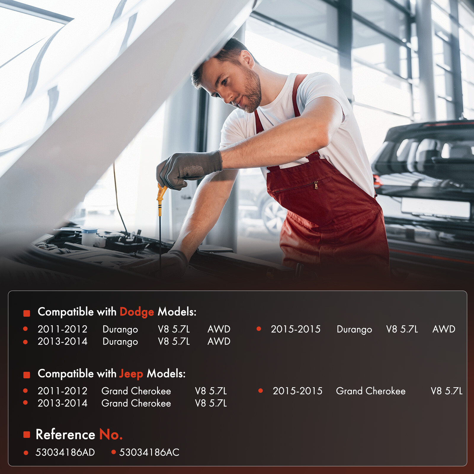 Engine Oil Level Dipstick for Jeep WK2 Grand Cherokee Dodge Durango 11-15 5.7L