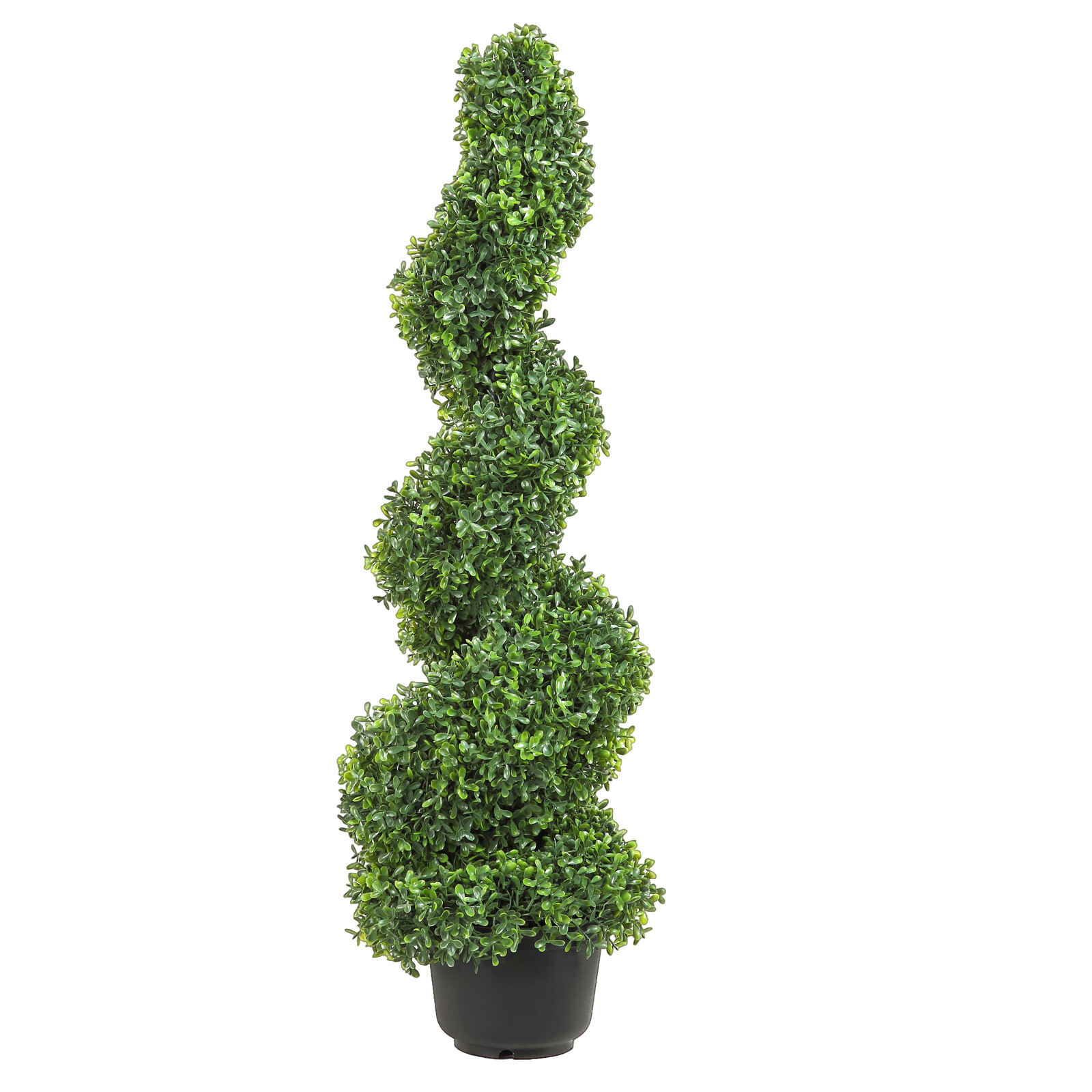 2 Pack 3' Artificial Boxwood Spiral Topiary Tree UV Home Decor Indoor Outdoor
