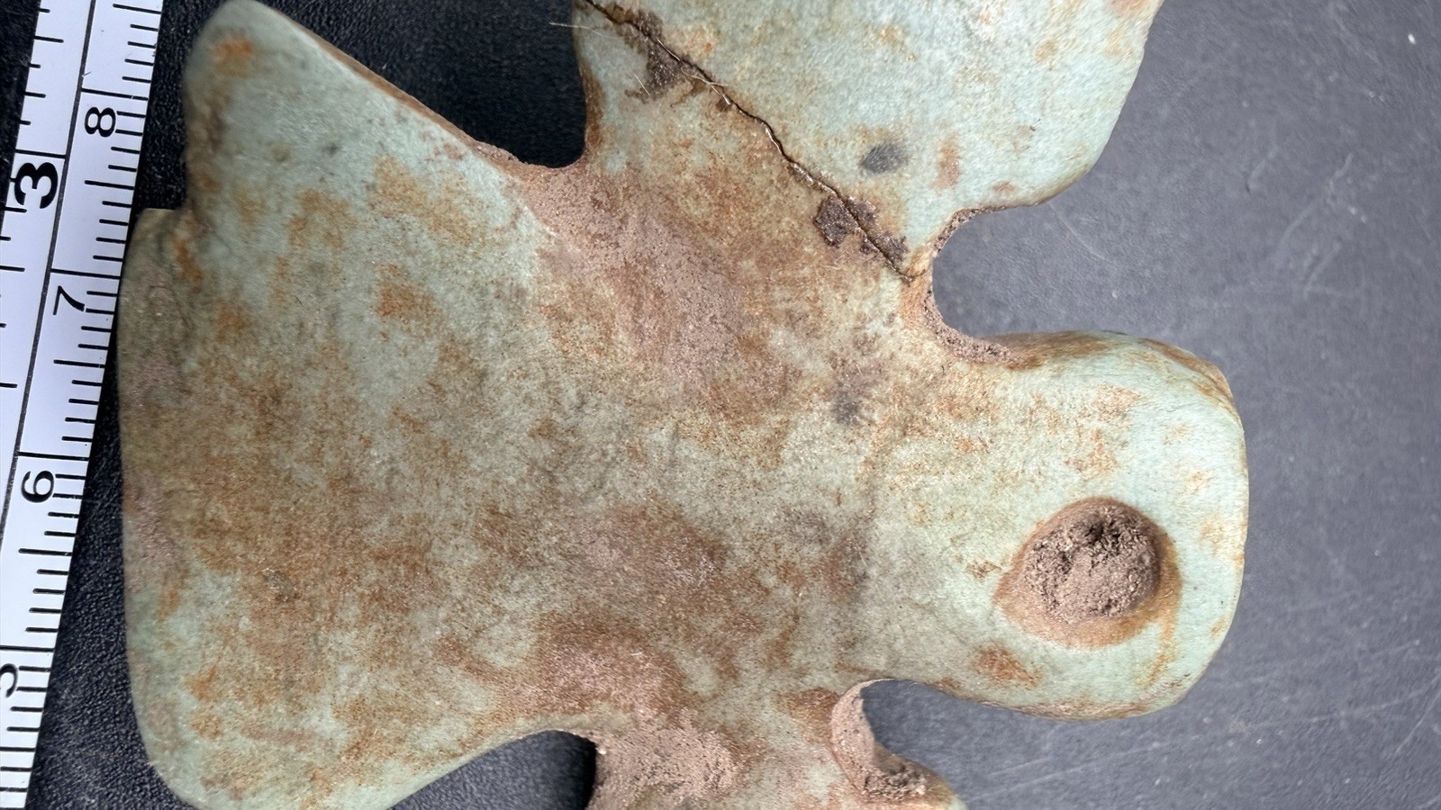 Blue Calcite Tula Hidalgo PreColumbian Eagle Aliencarvings Ojuelos