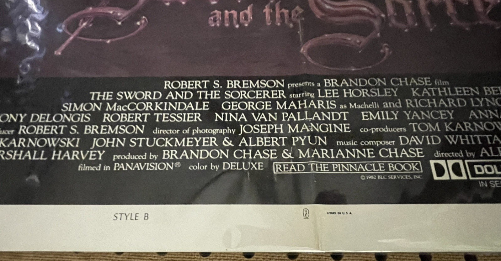 ORIG. MOVIE POSTER~THE SWORD & THE SORCERER~ 1982~ ONE SHEET 27X41~RICHARD LYNCH