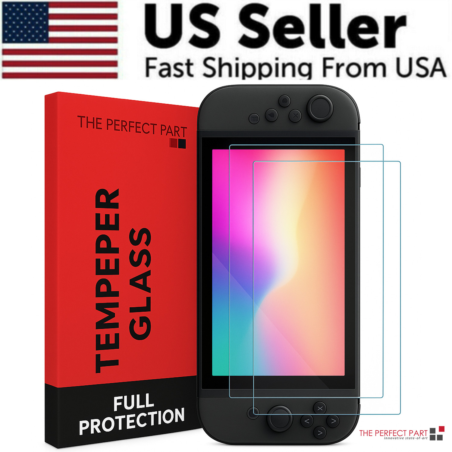 2x HD Tempered Glass Screen Protector Guard For Nintendo Switch 2 2025/OLED/Lite