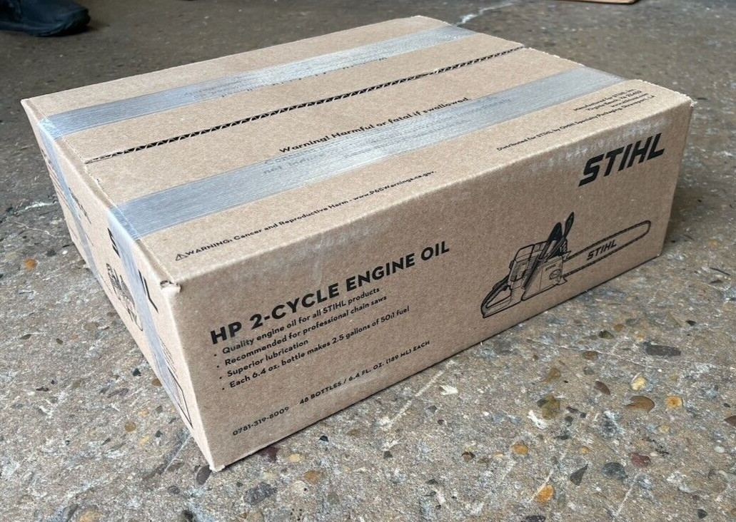 STIHL HIGH PERFORMANCE 2-CYCLE ENGINE OIL, 2.5 GAL MIX 6.4 OUNCE BOTTLES, 48 CS