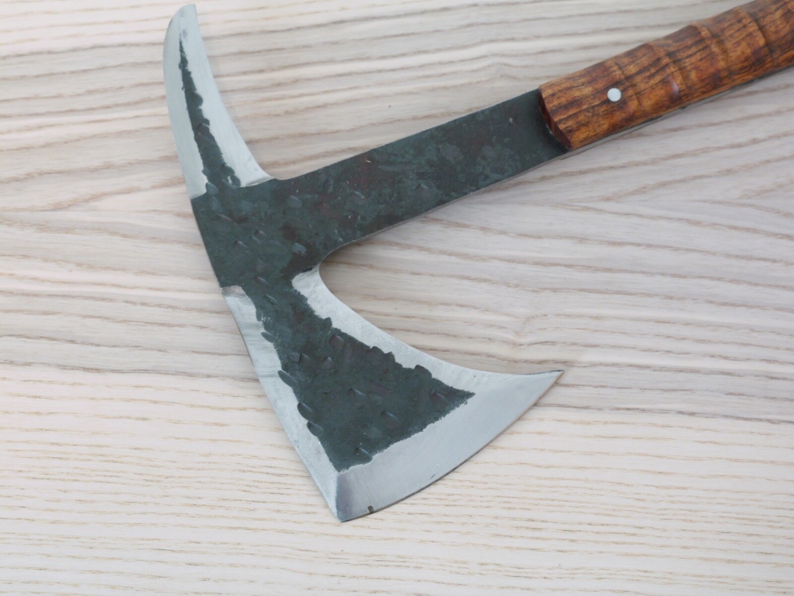 Throwing Axe Tomahawk Hand Forged High Carbon Steel Rustic Wood Handle Sheath