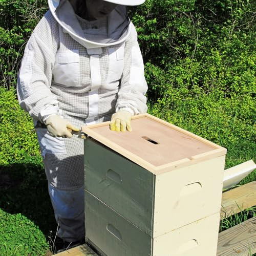 6 Pcs Beehive Inner Cover for 10 Frame Hive Box Cover with Feeding Hole