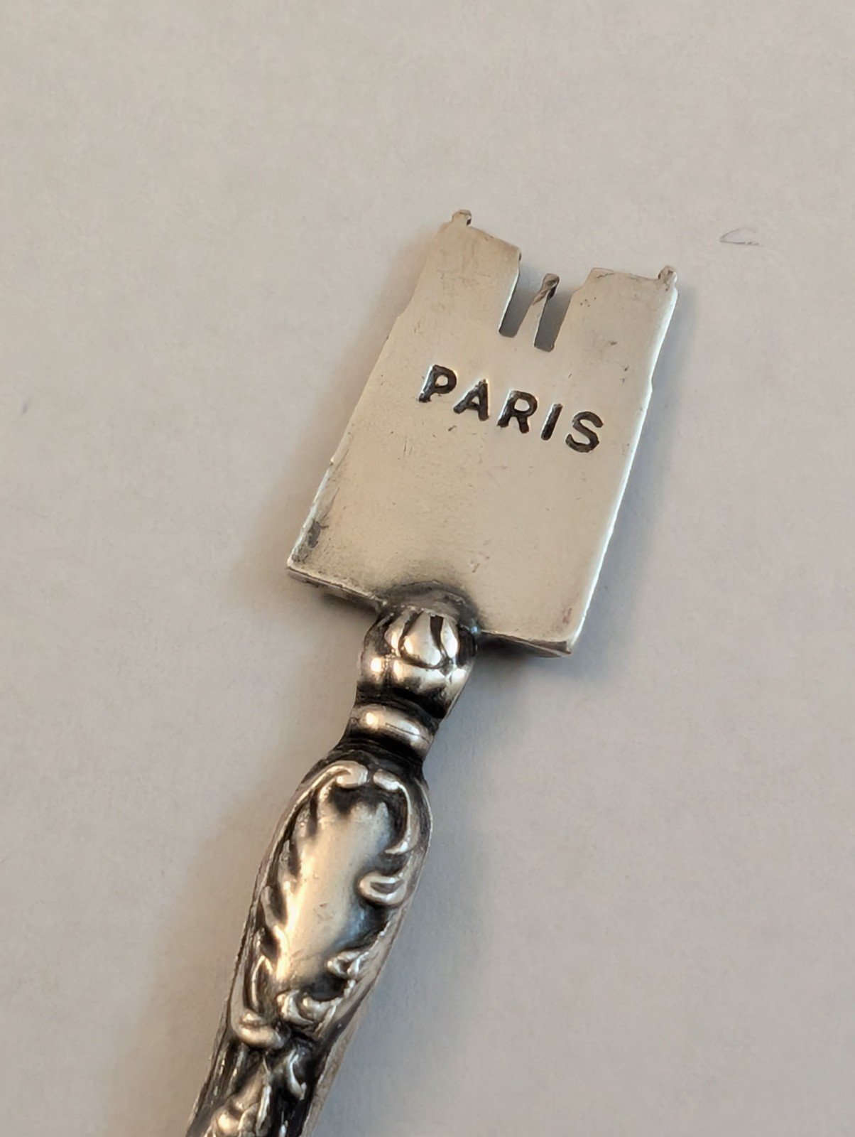 Vintage France Souvenir Spoon JM Notre Dame Cathedral Paris